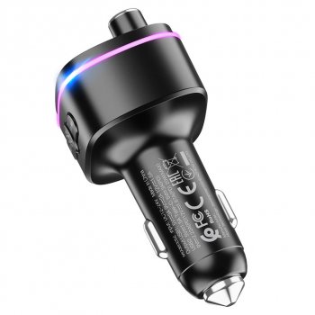 1 299 р. Устройство зарядное в прикуриватель с трансмиттером (bluetooth,hands free) HOCO HOCO e62 black  с доставкой в г. Кемерово. Увеличить фотографию 5