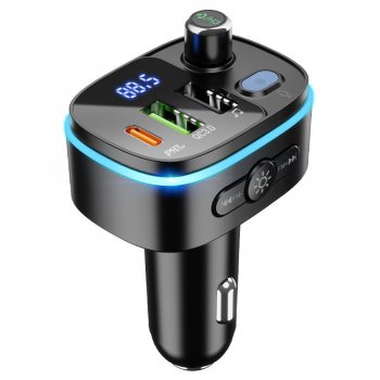 1 299 р. Устройство зарядное в прикуриватель с трансмиттером (bluetooth,hands free) HOCO HOCO e62 black  с доставкой в г. Кемерово. Увеличить фотографию 1