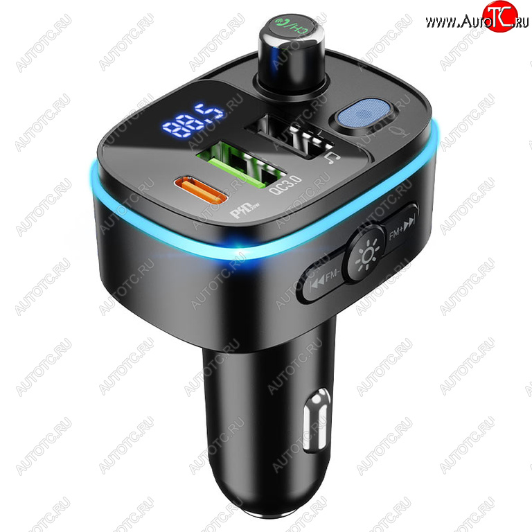 1 299 р. Устройство зарядное в прикуриватель с трансмиттером (bluetooth,hands free) HOCO HOCO e62 black  с доставкой в г. Кемерово