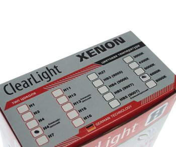 1 139 р. Лампа ксеноновая H4 6000K биксенон (2шт.) CLEARLIGHT CLEARLIGHT lcl 0h4 b60-0ll  с доставкой в г. Кемерово. Увеличить фотографию 4