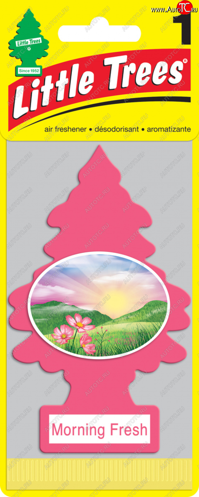 141 р. Ароматизатор подвесной пластина (свежесть утренняя) Елочка CAR FRESHNER CAR FRESHNER u1p-10228-russ  с доставкой в г. Кемерово