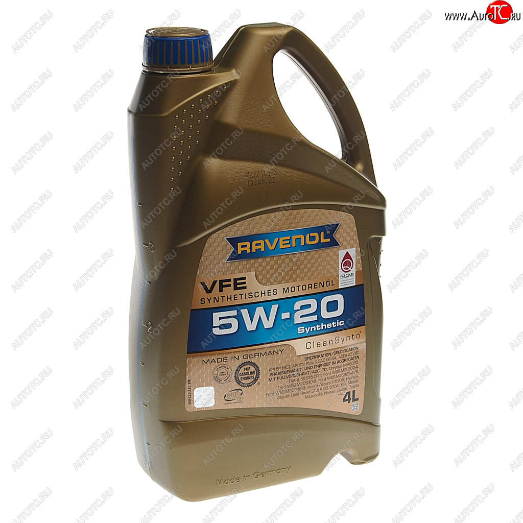 5 249 р. Масло моторное VFE 5W20 синт.4л RAVENOL RAVENOL 1111311-004  с доставкой в г. Кемерово