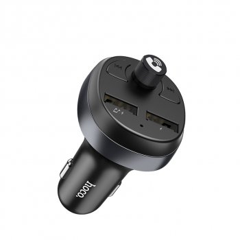 999 р. Устройство зарядное в прикуриватель с трансмиттером (bluetooth,hands free) HOCO HOCO e41 black HOCO e41 black  с доставкой в г. Кемерово. Увеличить фотографию 3