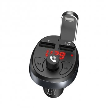 999 р. Устройство зарядное в прикуриватель с трансмиттером (bluetooth,hands free) HOCO HOCO e41 black HOCO e41 black  с доставкой в г. Кемерово. Увеличить фотографию 4