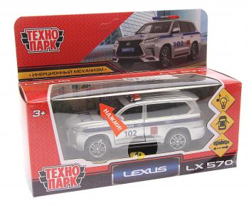 1 439 р. Модель автомобиля LEXUS LX-570 Полиция металлическая (свет, звук) ТЕХНОПАРК ТЕХНОПАРК lx570-p-sl  с доставкой в г. Кемерово. Увеличить фотографию 1