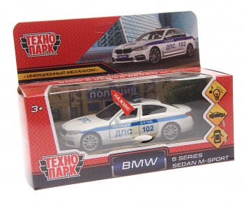 1 399 р. Модель автомобиля BMW 5 серия металлическая (свет, звук) ТЕХНОПАРК ТЕХНОПАРК 5er-12slpol-wh  с доставкой в г. Кемерово. Увеличить фотографию 1