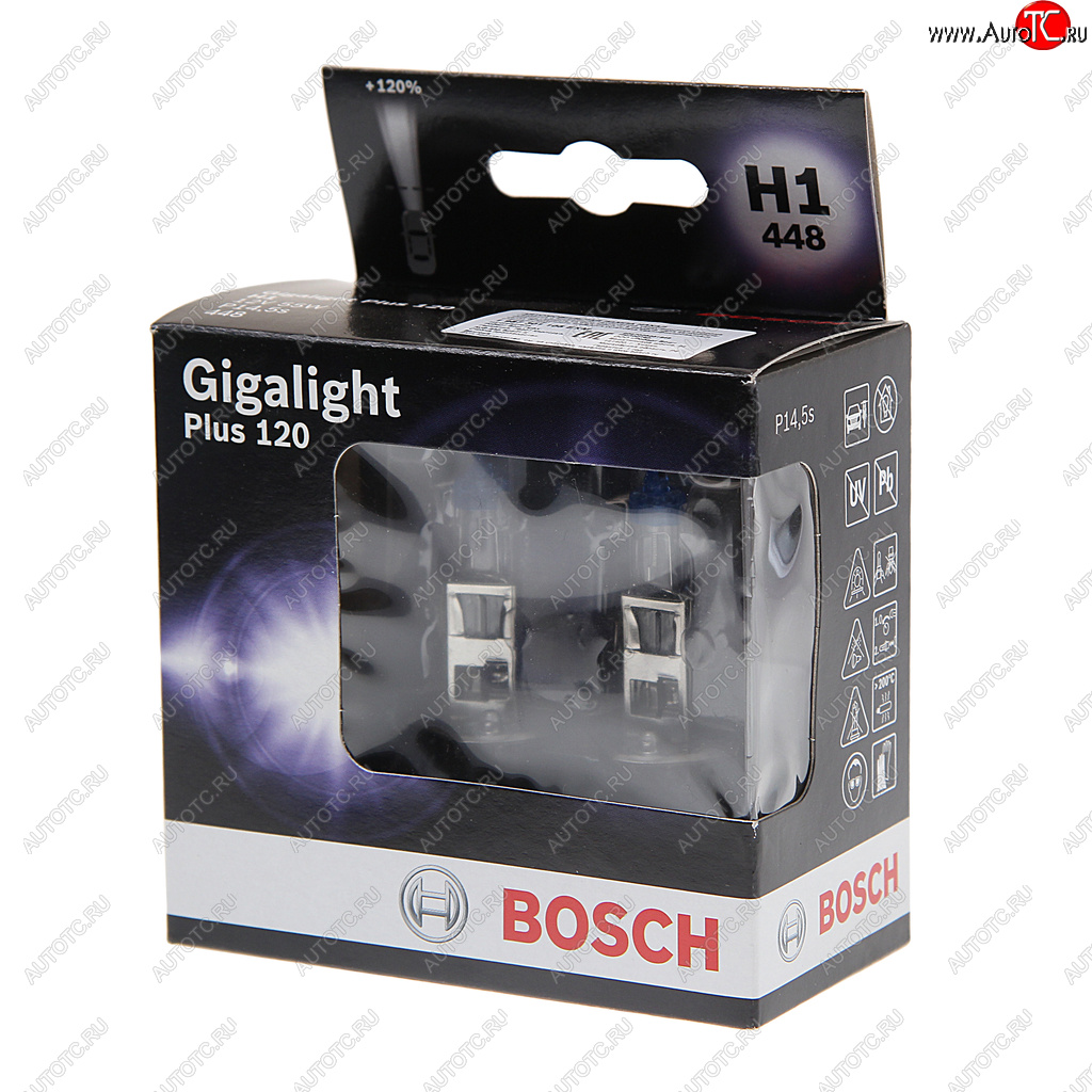 1 599 р. Лампа 12V H1 55W P14.5s +120% (2шт.) Gigalight Plus 120 BOSCH BOSCH 1987301105  с доставкой в г. Кемерово