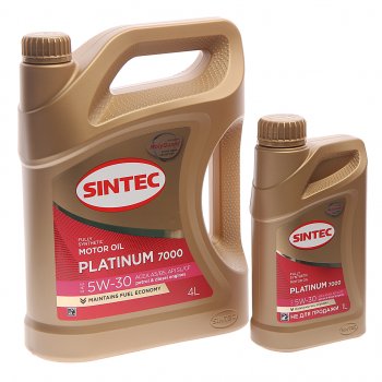 2 079 р. Масло моторное Platinum 7000 A5B5 5W30 синт.4+1л SINTEC SINTEC 600224  с доставкой в г. Кемерово. Увеличить фотографию 1