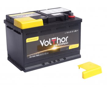 14 349 р. Аккумулятор VOLTHOR EFB 70Ач обратная полярность VOLTHOR 6ст70(0) 57088  с доставкой в г. Кемерово. Увеличить фотографию 2