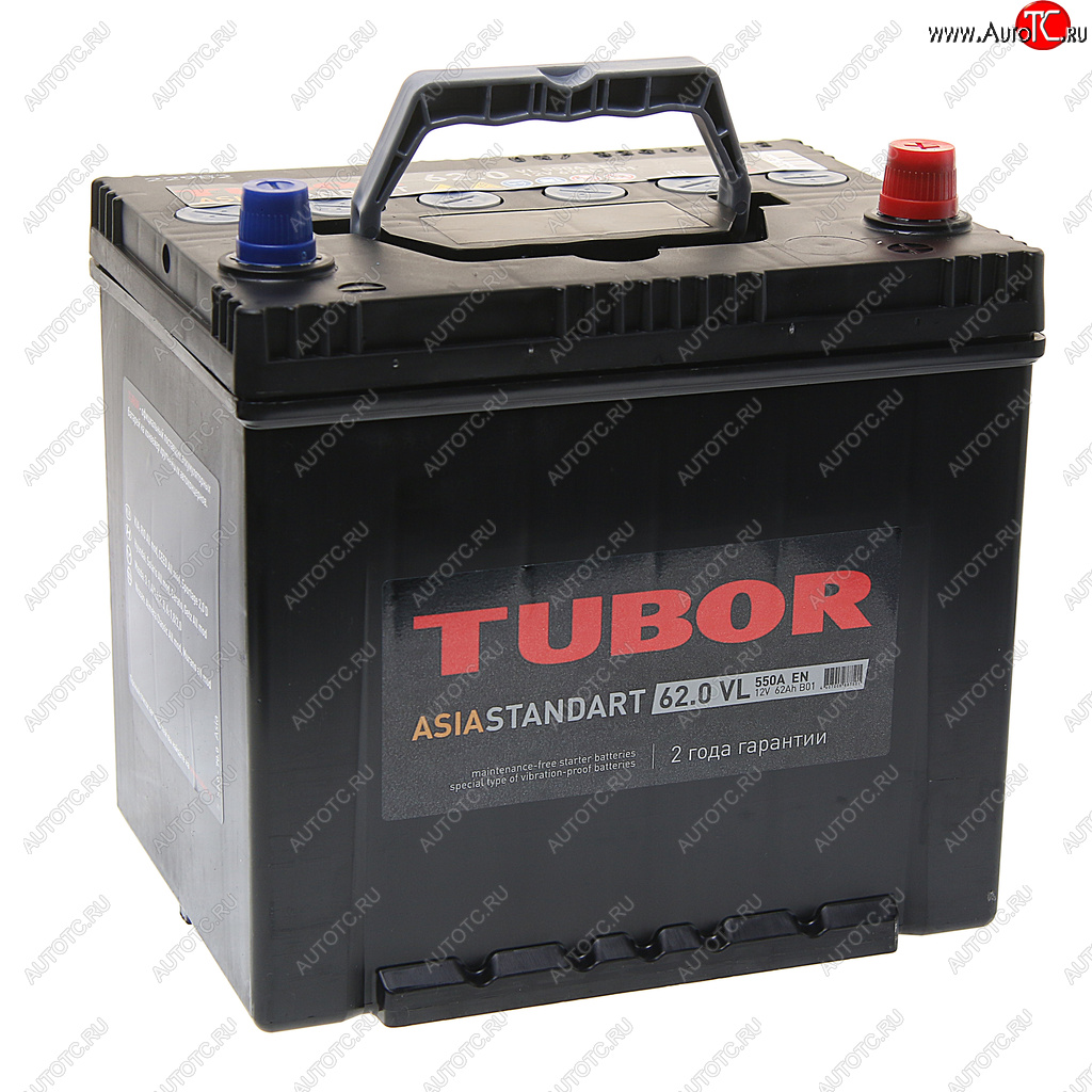 9 599 р. Аккумулятор TUBOR Asia Standart 62Ач обратная полярность TUBOR 6ст62(0) d23l  с доставкой в г. Кемерово