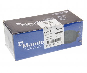 2 599 р. Колодки тормозные SSANGYONG Actyon (06-),Kyron (05-),Actyon Sports (06-) передние (4шт.) MANDO MANDO rmph27 MANDO rmph27  с доставкой в г. Кемерово. Увеличить фотографию 2