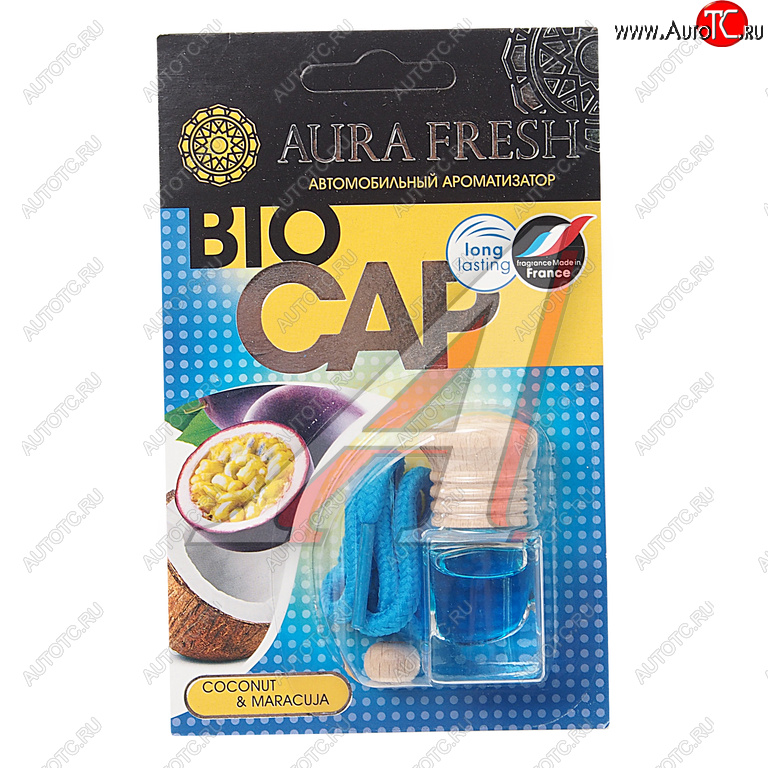 213 р. Ароматизатор подвесной жидкостный (coconut&maracuja) 6мл Bio Cap AURA FRESH AURA FRESH 23005  с доставкой в г. Кемерово