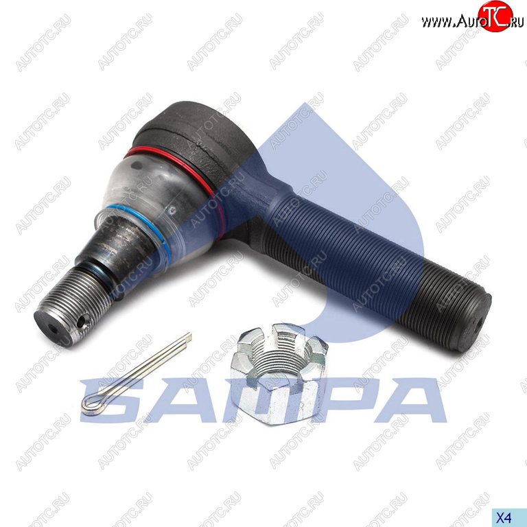 1 499 р. Наконечник рулевой тяги VOLVO (M24x1.5 M30x1.5 L=140) SAMPA SAMPA 097.763-01  с доставкой в г. Кемерово