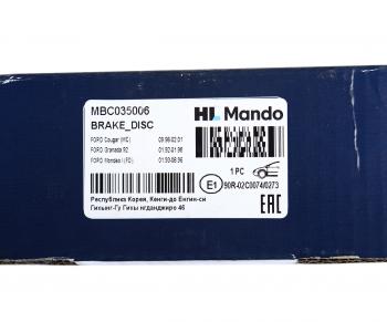2 999 р. Диск тормозной FORD Mondeo 1,2 передний (1шт.) MANDO MANDO mbc035006 MANDO mbc035006  с доставкой в г. Кемерово. Увеличить фотографию 6