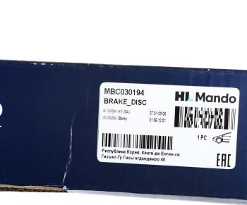 3 199 р. Диск тормозной HYUNDAI Starex H-1 (05-) (4WD) передний (1шт.) MANDO MANDO mbc030194 MANDO mbc030194  с доставкой в г. Кемерово. Увеличить фотографию 6