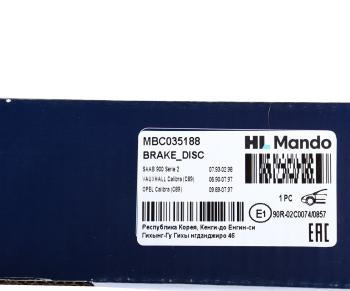 3 699 р. Диск тормозной OPEL Vectra A,Calibra (2.0/2.5) SAAB 900 (93-98) передний (1шт.) MANDO MANDO mbc035188 MANDO mbc035188  с доставкой в г. Кемерово. Увеличить фотографию 7