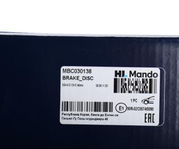 4 599 р. Диск тормозной SSANGYONG Istana передний (1шт.) MANDO MANDO mbc030138 MANDO mbc030138  с доставкой в г. Кемерово. Увеличить фотографию 5