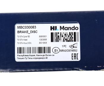 3 399 р. Диск тормозной TOYOTA Hiace (83-) передний (1шт.) MANDO MANDO mbc030083 MANDO mbc030083  с доставкой в г. Кемерово. Увеличить фотографию 7