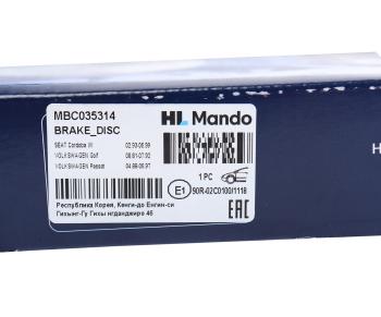 1 159 р. Диск тормозной VW Golf 1,2 передний (1шт.) MANDO MANDO mbc035314 MANDO mbc035314  с доставкой в г. Кемерово. Увеличить фотографию 6