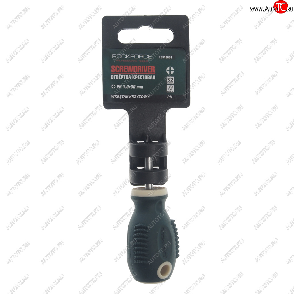 160 р. Отвертка крестовая PH 1.0х30мм магнитная c держателем Profi S2 ROCKFORCE ROCKFORCE rf-70310030  с доставкой в г. Кемерово