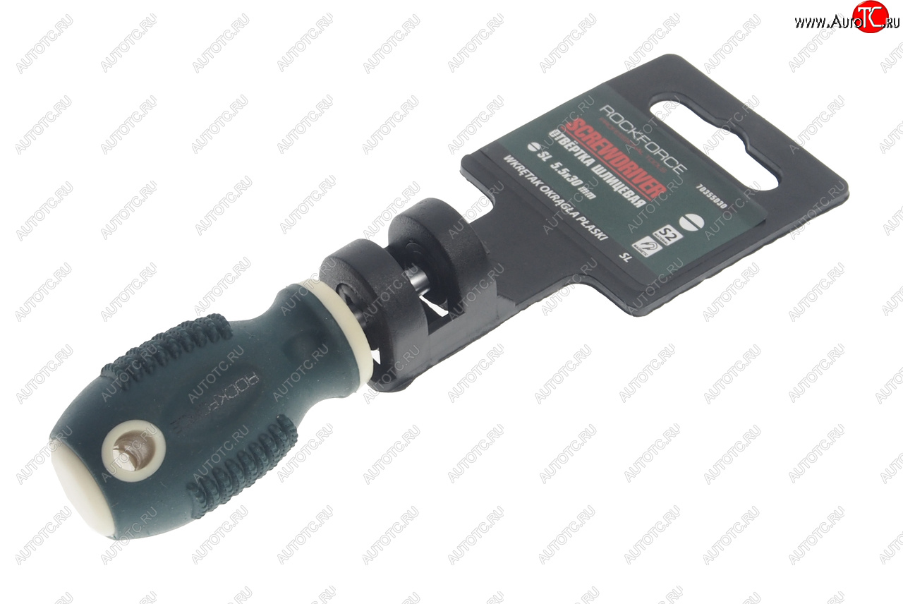 139 р. Отвертка шлицевая SL 5.5х30мм магнитная c держателем Profi S2 ROCKFORCE ROCKFORCE rf-70355030 ROCKFORCE rf-70355030  с доставкой в г. Кемерово