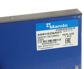 2 499 р. Прокладка двигателя HYUNDAI Accent (95-) (DOHC) комплект (AF) MANDO MANDO egonh00013k MANDO egonh00013k  с доставкой в г. Кемерово. Увеличить фотографию 9