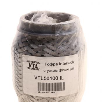 479 р. Гофра глушителя 50x100 трехслойная interlock нержавеющая сталь МЗГС МЗГС vtl50100 il  с доставкой в г. Кемерово. Увеличить фотографию 3