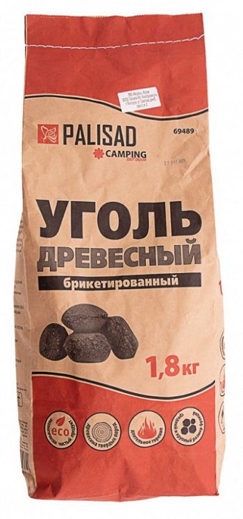 165 р. Уголь древесный брикетированный 1.8кг PALISAD PALISAD 69489 PALISAD 69489  с доставкой в г. Кемерово. Увеличить фотографию 2