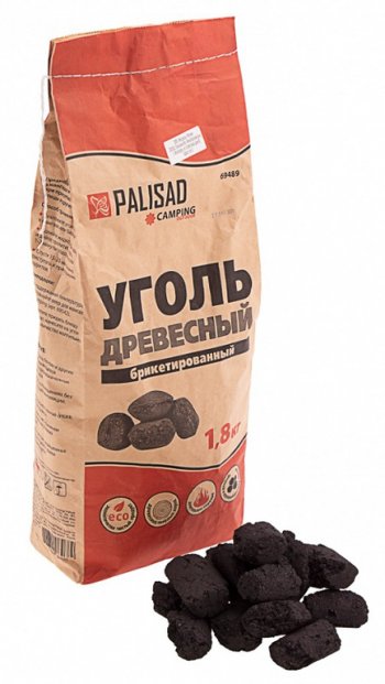 165 р. Уголь древесный брикетированный 1.8кг PALISAD PALISAD 69489 PALISAD 69489  с доставкой в г. Кемерово. Увеличить фотографию 1