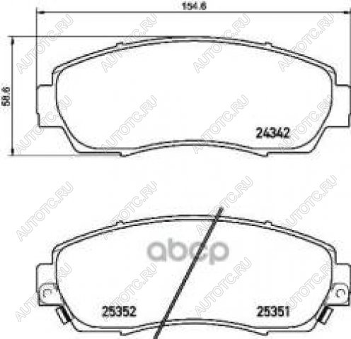 8 799 р. Колодки тормозные передние (4шт.) BREMBO Honda CR-V RM1,RM3,RM4 дорестайлинг (2012-2015)  с доставкой в г. Кемерово