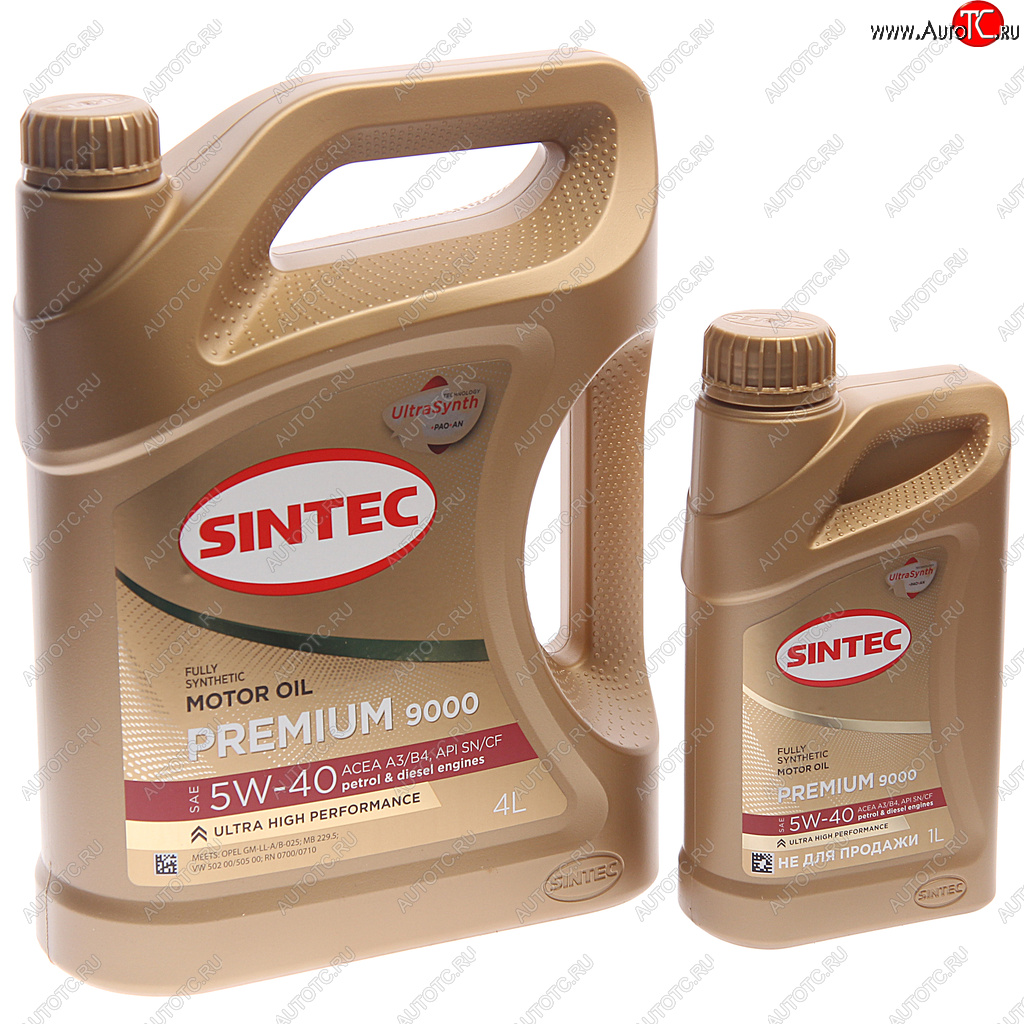 2 669 р. Масло моторное Premium 9000 A3B4 5W40 синт.4+1л SINTEC SINTEC 600230  с доставкой в г. Кемерово