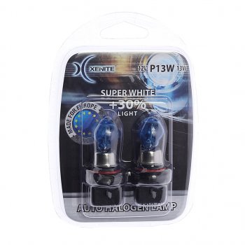 1 119 р. Лампа 12V P13W PG18.5d-1+30% 4000К блистер (2шт.) Super White XENITE XENITE 1007070  с доставкой в г. Кемерово. Увеличить фотографию 1