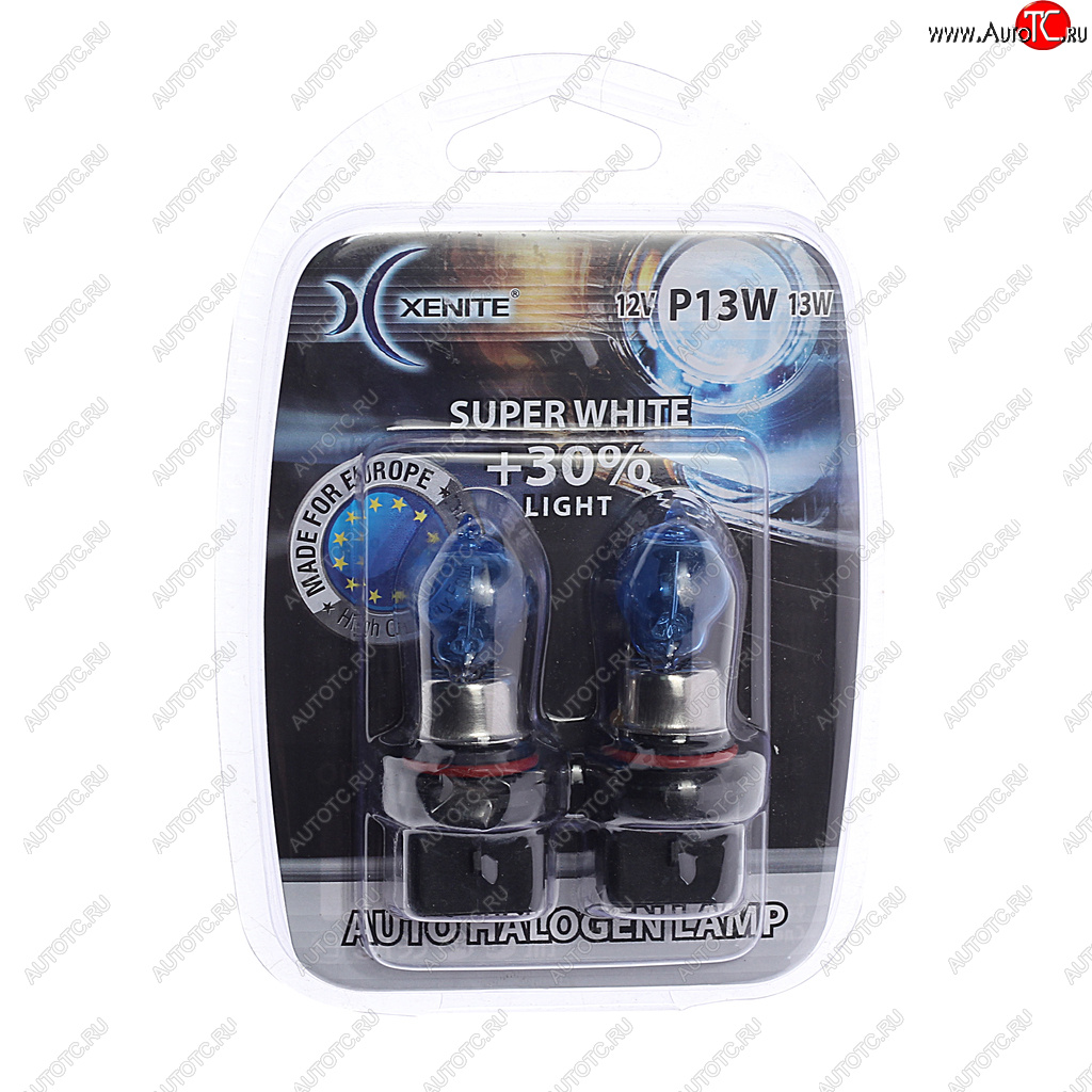 1 119 р. Лампа 12V P13W PG18.5d-1+30% 4000К блистер (2шт.) Super White XENITE XENITE 1007070  с доставкой в г. Кемерово