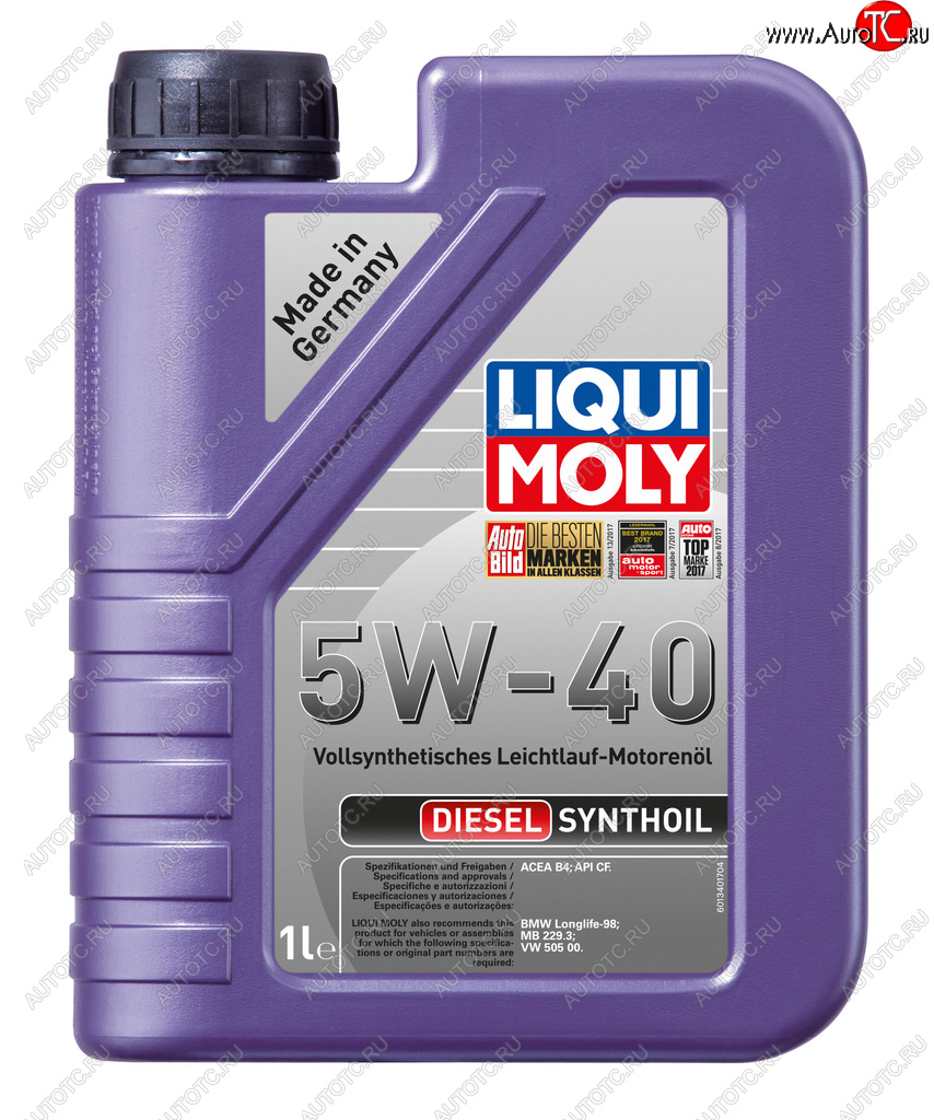 2 169 р. Масло дизельное DIESEL SYNTHOIL 5W40 синт.1л LIQUI MOLY LIQUI MOLY 1926  с доставкой в г. Кемерово