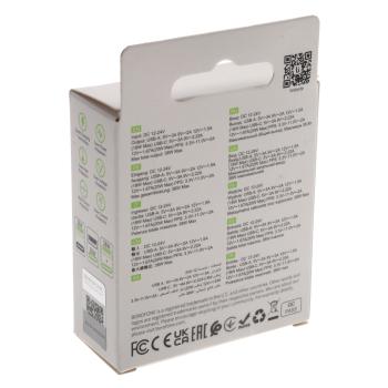 261 р. Устройство зарядное в прикуриватель 1USB + 1 Type C 12V BOROFONE BOROFONE bz25 transparent black  с доставкой в г. Кемерово. Увеличить фотографию 5