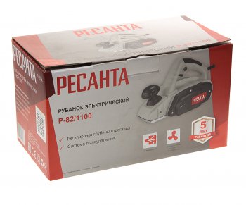 5 249 р. Рубанок электрический 1100Вт 82мм 16000обмин. РЕСАНТА РЕСАНТА 7554  с доставкой в г. Кемерово. Увеличить фотографию 4
