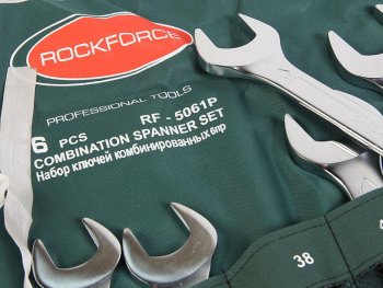 12 349 р. Набор ключей комбинированных 33-50мм 6 предметов на полотне ROCKFORCE ROCKFORCE rf-5061p  с доставкой в г. Кемерово. Увеличить фотографию 2