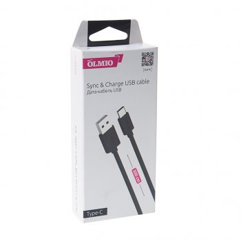 319 р. Кабель USB Type C 3м черный OLMIO OLMIO olm-039518  с доставкой в г. Кемерово. Увеличить фотографию 2