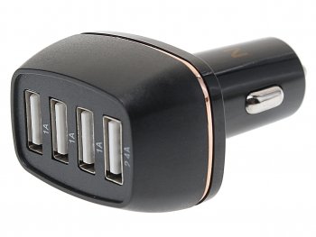 619 р. Устройство зарядное в прикуриватель 4USB 12V Quick Charge FAISON FAISON fs-z-423 black  с доставкой в г. Кемерово. Увеличить фотографию 1