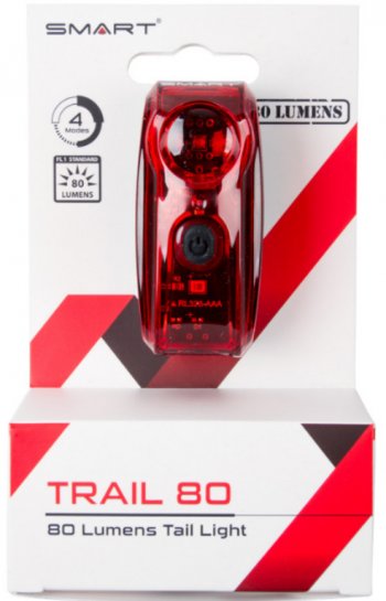 1 149 р. Фонарь велосипедный задний 4 функции NO NAME smart trail 80  с доставкой в г. Кемерово. Увеличить фотографию 1