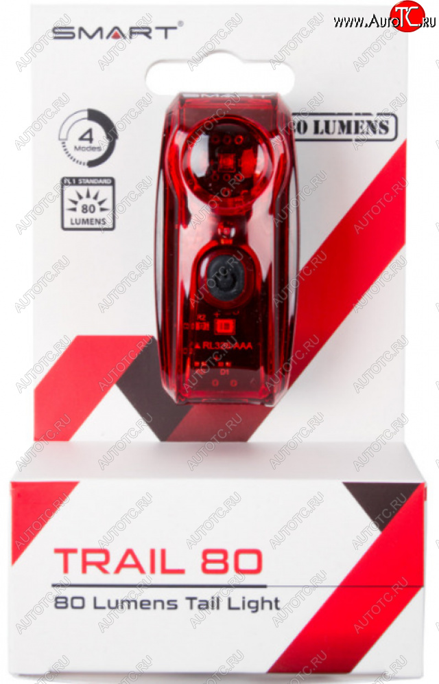 1 149 р. Фонарь велосипедный задний 4 функции NO NAME smart trail 80  с доставкой в г. Кемерово