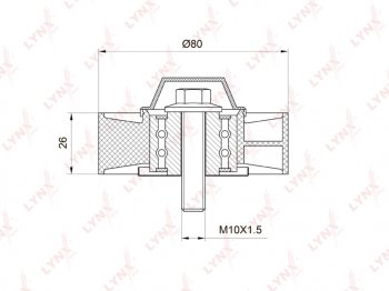 2 069 р. Ролик приводного ремня MERCEDES C (W202,W203),E (W210,W211),S (W140,W220) обводной LYNX LYNX pb7007  с доставкой в г. Кемерово. Увеличить фотографию 1