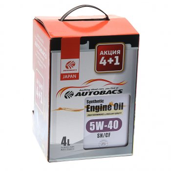 3 899 р. Масло моторное ENGINE OIL 5W40 синт.4л+1л Сингапур AUTOBACS AUTOBACS a00032432-5401  с доставкой в г. Кемерово. Увеличить фотографию 2