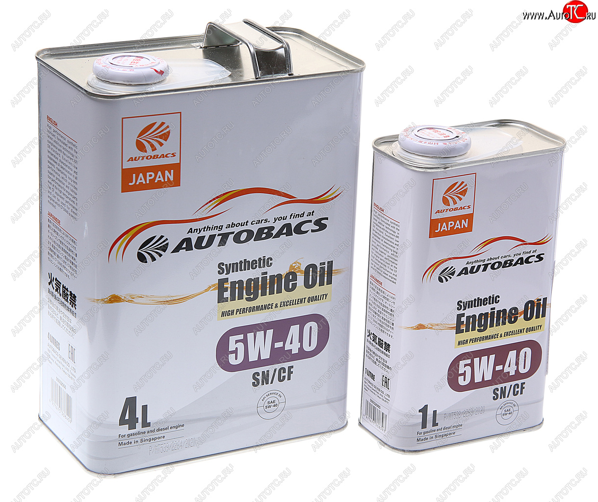3 899 р. Масло моторное ENGINE OIL 5W40 синт.4л+1л Сингапур AUTOBACS AUTOBACS a00032432-5401  с доставкой в г. Кемерово