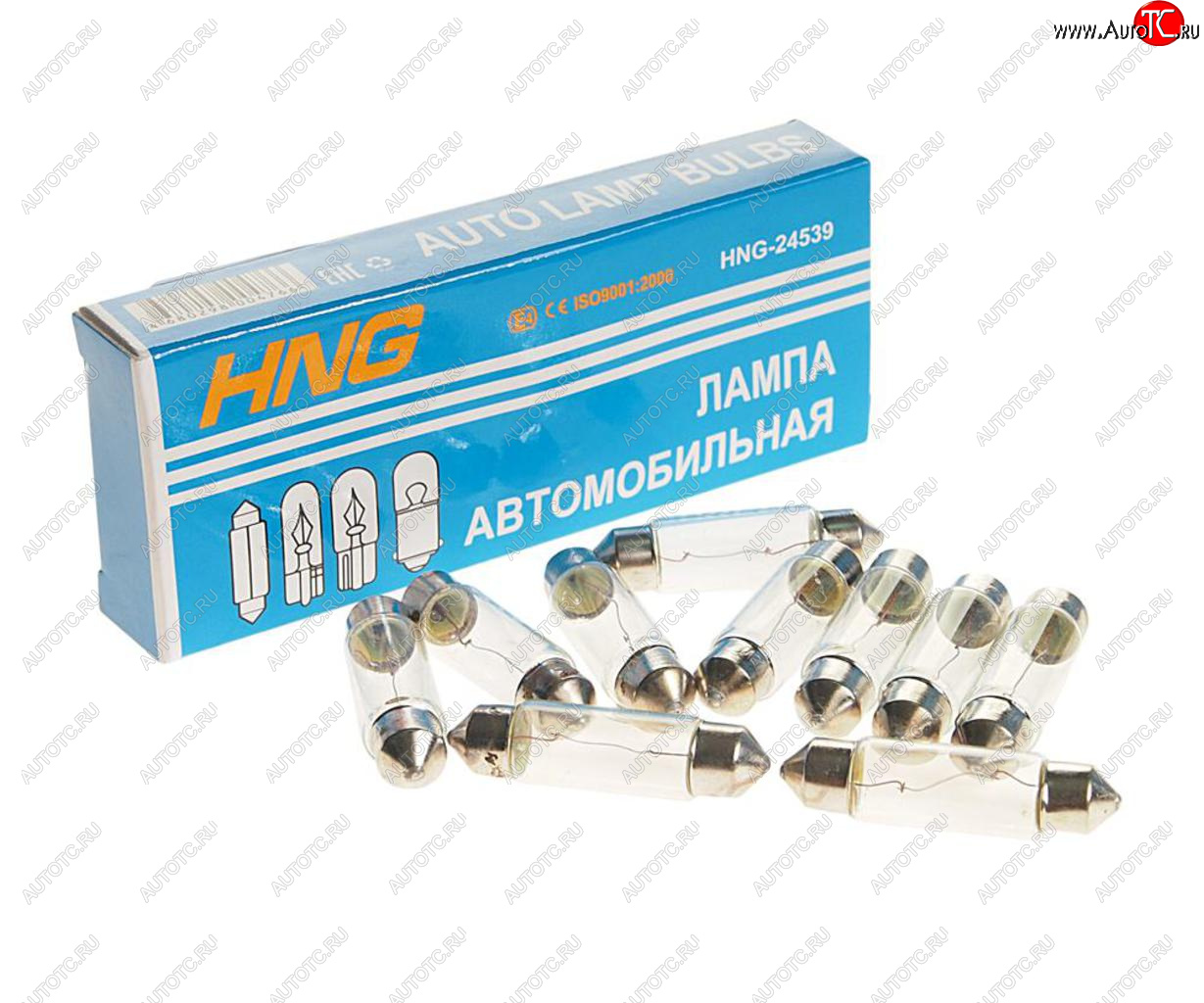 22 р. Лампа 24V C5W SV8.5-8 39мм Long Life HNG HNG 24539  с доставкой в г. Кемерово