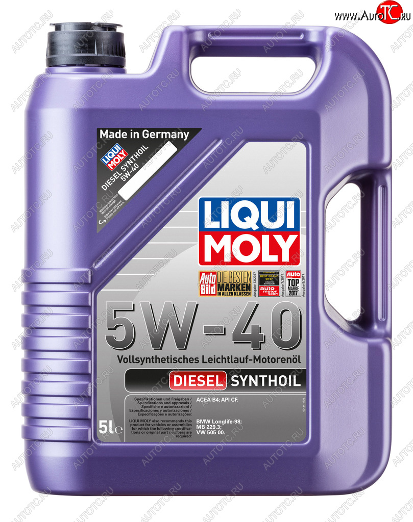 9 199 р. Масло дизельное DIESEL SYNTHOIL 5W40 синт.5л LIQUI MOLY LIQUI MOLY 1341  с доставкой в г. Кемерово
