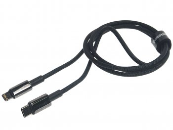 499 р. Кабель iPhone (5-)-USB Type C 1м черный BASEUS BASEUS catlwj-01  с доставкой в г. Кемерово. Увеличить фотографию 1
