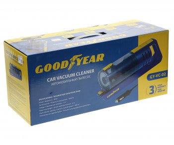 5 199 р. Пылесос автомобильный 12V 80W 5500Pa (3 насадки) синий GOODYEAR GOODYEAR gy000192  с доставкой в г. Кемерово. Увеличить фотографию 4