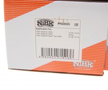 4 199 р. Колодки тормозные FORD Explorer (00-) передние (4шт.) NIBK NIBK pn0605 NIBK pn0605  с доставкой в г. Кемерово. Увеличить фотографию 3