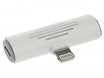 599 р. Переходник iPhone (5-) на jack 3.5 + зарядка белый BOROFONE BOROFONE bv7 white BOROFONE bv7 white  с доставкой в г. Кемерово. Увеличить фотографию 2